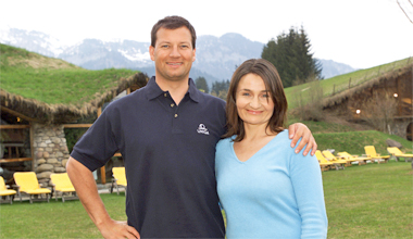 Stephan Eberharter mit Bettina Kurz