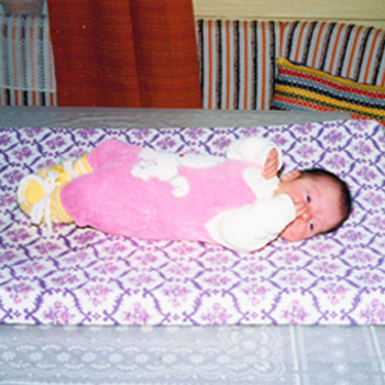Bettina kurz nach ihrer Geburt