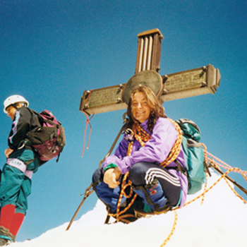 Bettina auf der Spitze des Großglockners