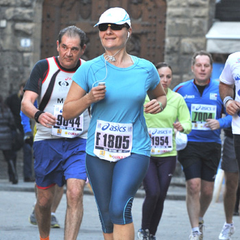 Bettina Kurz beim Firenze Marathon