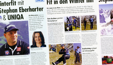 Bettina Kurz in der UNIQA-Beilage, Winter 2002