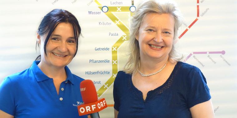 ORF-Dreh zur G'sunden Linie mit Bettina Kurz und Gaby Hassler