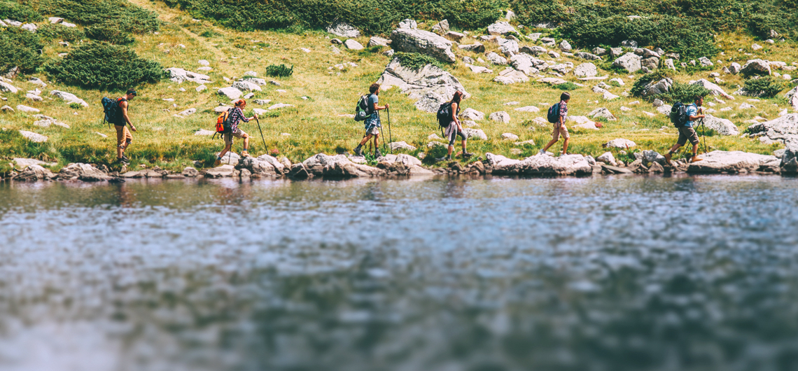 Wandern in der Gruppe